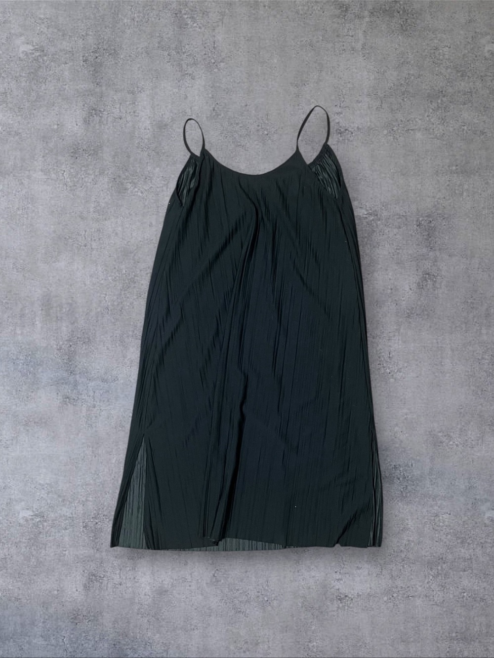Pleated Japanese Midi Length Tank Dress